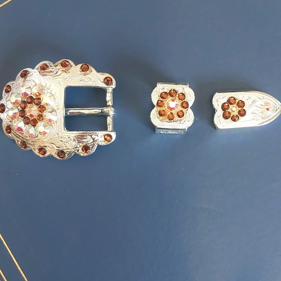 3 PC belt buckle, loop & tip - NWOT - Picture 1 of 13